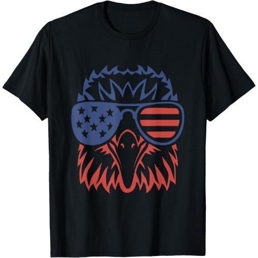 Patriotic Eagle 4th of July USA American Flag T-Shirt Made in USA Hoodie, Sweatshirt | GrindPrints.com