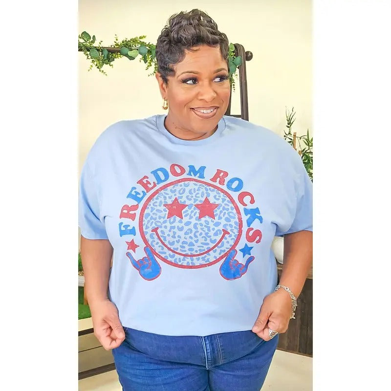 Patriotic Freedom Rocks Graphic Shirt Hoodie, Sweatshirt | GrindPrints.com