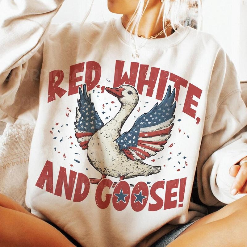 Patriotic Goose Shirt 4th Goose Shirt Retro 4th July Shirt America Coquette Funny July 4th Independence Day Patriotic T-Shirts, Hoodie, Sweatshirt