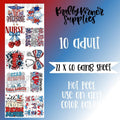 Patriotic Nurse DTF Transfer Gang Sheet, 22 x 60 T-Shirts, Hoodie, Sweatshirt | GrindPrints.com