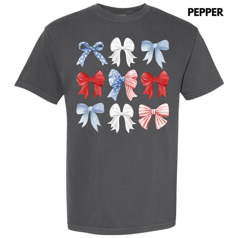 Patriotic Ribbon Collage Comfort Colors T-Shirt 'NLB' Hoodie, Sweatshirt | GrindPrints.com