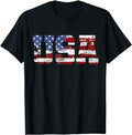 Patriotic Shirts American Flag USA United States America US 4th July Menswear Top Casual Cotton Basic T-Shirts, Hoodie, Sweatshirt
