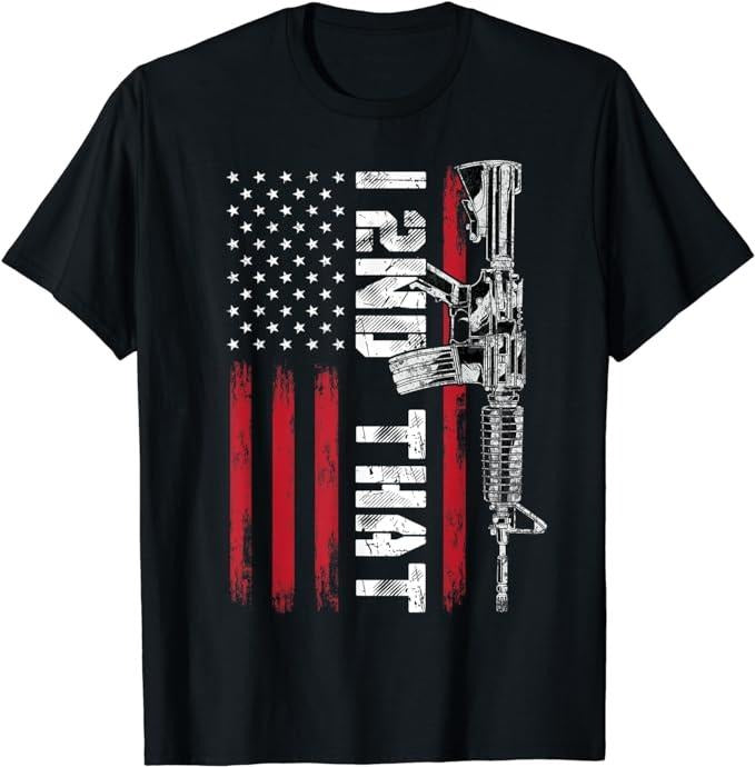 Patriotic Shirts For Men, I 2nd That Second Amendment Pro Gun American Flag Patriotic T-Shirt Menswear Top Casual Cotton...