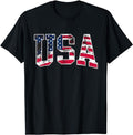 Patriotic Shirts USA Vintage American Flag Menswear Top Casual Cotton Basic T-Shirts, Hoodie, Sweatshirt