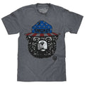 Patriotic Smokey Bear T-Shirt - Gray Hoodie, Sweatshirt | GrindPrints.com