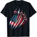 Patriotic USA Flag Fighter Jets Boys 4th of July T-Shirt made in usa Hoodie, Sweatshirt | GrindPrints.com