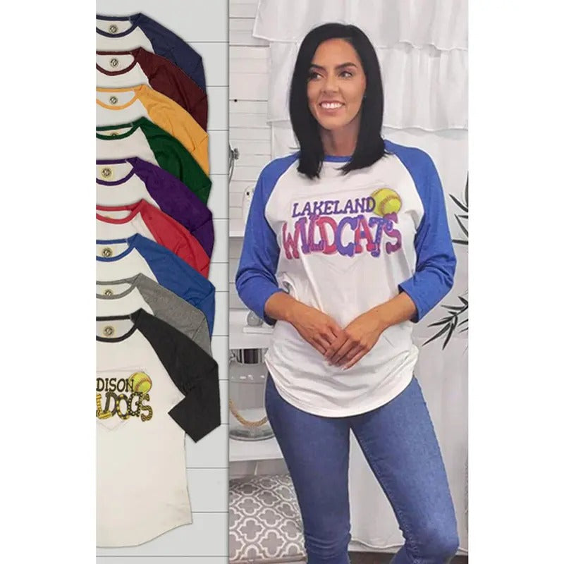 Patterned Home Plate Softball Raglan T-Shirts, Hoodie, Sweatshirt | GrindPrints.com