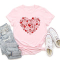 Paw Print Heart, Pets, Dogs, Cats, Super Soft Tshirt, Valentine's Day Hoodie, Sweatshirt | GrindPrints.com