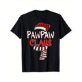 Pawpaw Claus Graphic T-Shirt, 100% Cotton, Casual Crew Neck, Short Sleeve, Regular Fit, Slight Stretch, for Men, Daily &...