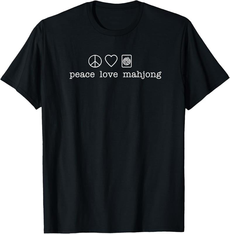 Peace Love Mahjong Mah Jong T-shirt Hoodie, Sweatshirt | GrindPrints.com