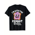 Peanut Butter & Jelly Foodie Friendship T-Shirt, 100% Cotton, Casual Crew Neck, Short Sleeve, Regular Fit, with Printed...