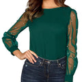 Pearl Sheer Mesh Long Sleeve Tops Blouse T-Shirts, Hoodie, Sweatshirt | GrindPrints.com