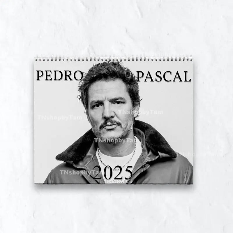 Pedro P4sc4l 2025 Wall Calendar Planner, Pedro P4sc4l Celebrity Merchandise, Celebrity Crush Merch, Unique Holiday Gift,...