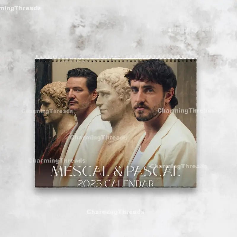 Pedro P4sc4l Paul Mesc4l 2025 Wall Calendar Planner, Celebrity Merchandise, Celebrity Crush Merch, Unique Holiday Gift,...