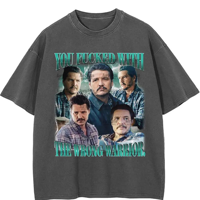 Pedro Pascal You F With The Wrong Warrior Comfort Colors Unisex Tshirt For Fan, Freaky Tales 90s Retro Movie Bootleg...