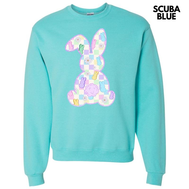 Peeps Checkered Bunny Sweatshirt 'NLB' T-Shirts, Hoodie | GrindPrints.com