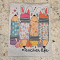 Pencil Teacher Life Easter Graphic Tee or Sweatshirt Hoodie | GrindPrints.com