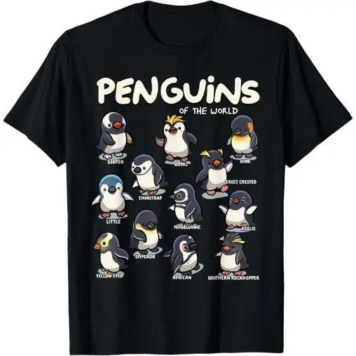 Penguin Penguins Animals of the World Penguin Lovers T-Shirt Made in USA Hoodie, Sweatshirt | GrindPrints.com