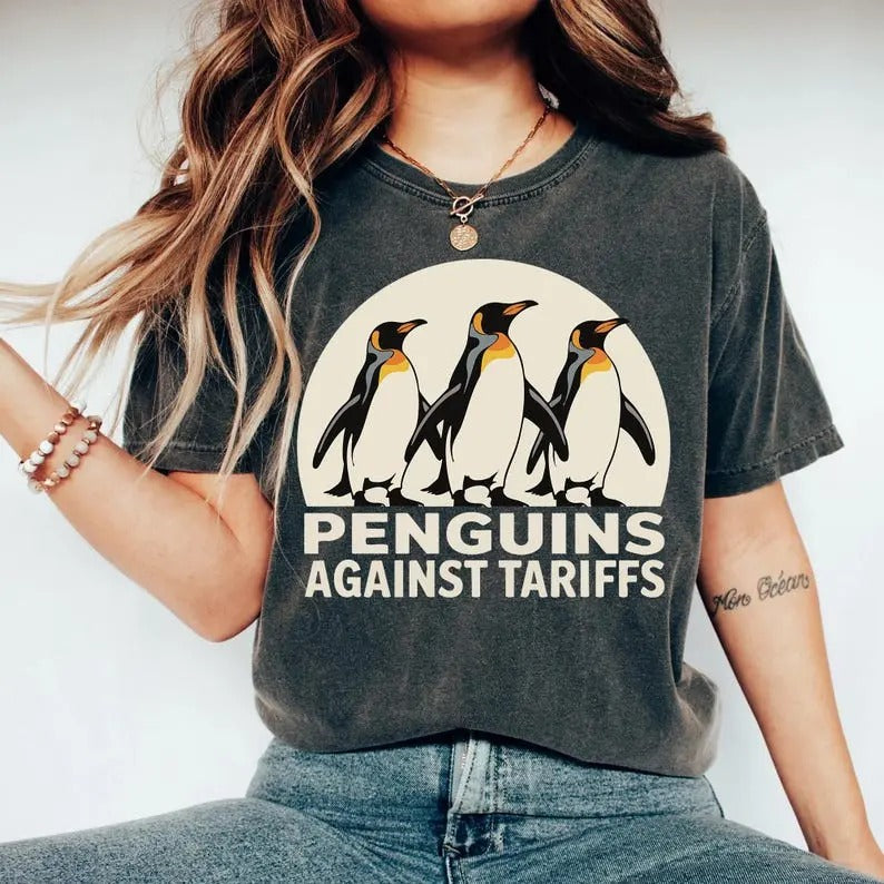 Penguins Against Tariffs Shirt Funny Tshirt FDT Shirt Hoodie, Sweatshirt | GrindPrints.com