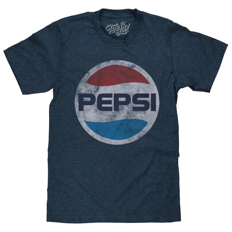 Pepsi Classic Logo T-Shirt - Navy Hoodie, Sweatshirt | GrindPrints.com