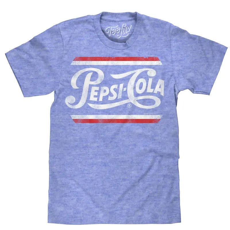Pepsi Classic Script T-Shirt - Blue Hoodie, Sweatshirt | GrindPrints.com