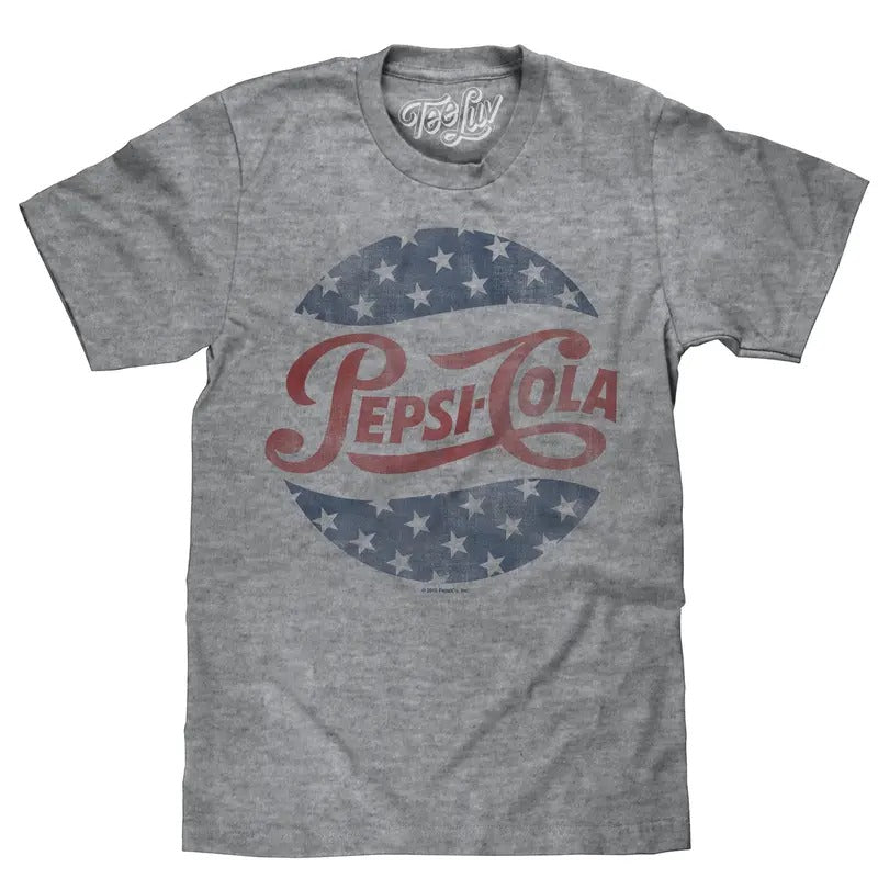 Pepsi Cola Stars T-Shirt - Gray Hoodie, Sweatshirt | GrindPrints.com