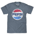 Pepsi Logo Big & Tall T-Shirt - Indigo Heather Hoodie, Sweatshirt | GrindPrints.com
