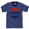 Pepsi Logo Ringer T-shirt - Blue Hoodie, Sweatshirt | GrindPrints.com