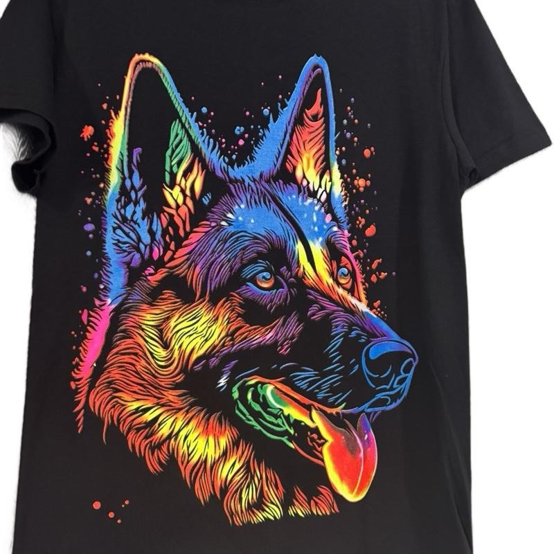 Perrito Colorful Dog Short Sleeve Casual Suitable All Ages Womenswear Top Summer T-Shirts, Hoodie, Sweatshirt