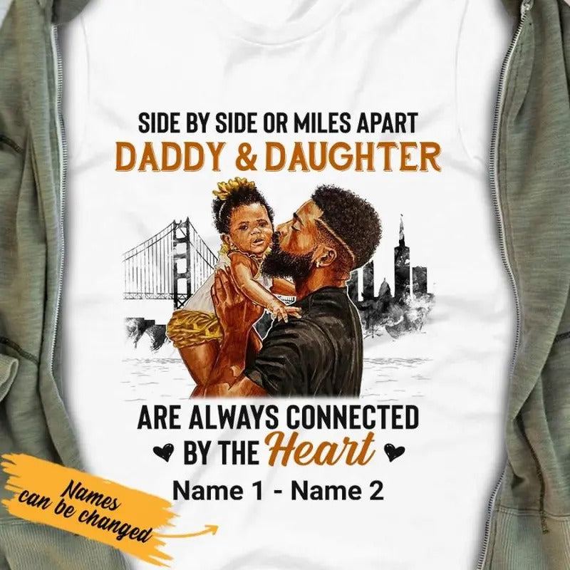 Personalized BWA Dad And Daughter Connected By The Heart T Shirt SB92 26O53 Hoodie, Sweatshirt | GrindPrints.com