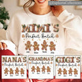 Personalized Custom Grandma's Perfect Batch Sweatshirt, Grandma Christmas Shirt with Gingerbread Grandkids name, Custom...