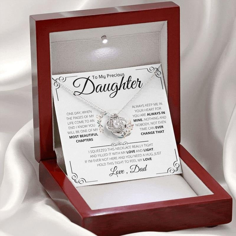 Personalized Daughter Necklace Gift From Dad | Gifts | To My Daughter From Dad | Christmas Gift | Birthday Gift |...