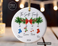 Personalized Family of 4 Ornament, Custom Family Stocking Ornament With Names and Year, New Family Christmas Gift 2024,...