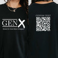Personalized Gen X Raised On Hose Water And Neglect Shirt, Custom VQR Code Shirts, Funny Quotes Shirt, Nostalgic Gift,...