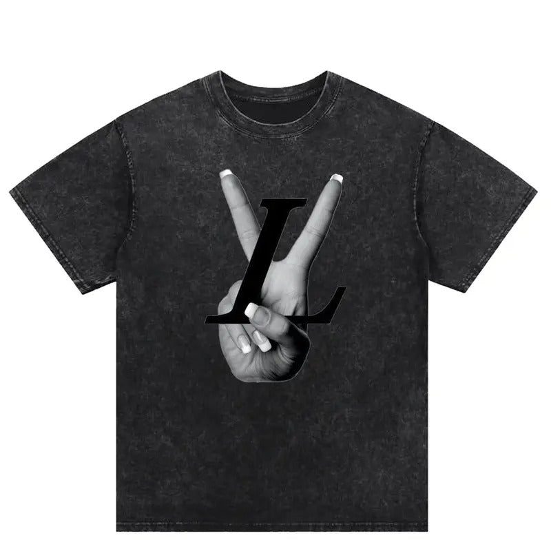 Personalized Gesture Washed T - shirt, Unlock a New Fashion Pose Hoodie, Sweatshirt | GrindPrints.com