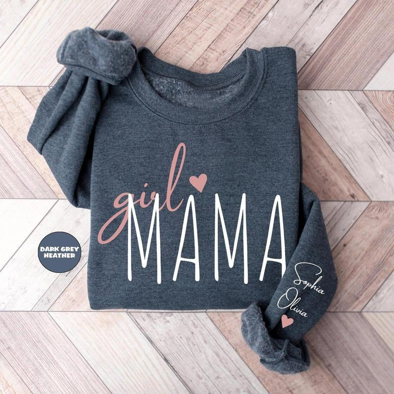 Personalized Girl Mama Custom Mom New Mama Baby Announcement Momma Cute Mommy T-Shirts, Hoodie, Sweatshirt