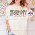 Personalized Grammy Comfort Colors Shirt, Grandma Shirt, Flower Grandma Shirt, Floral Nana Shirt, Nana Shirt Hoodie,...