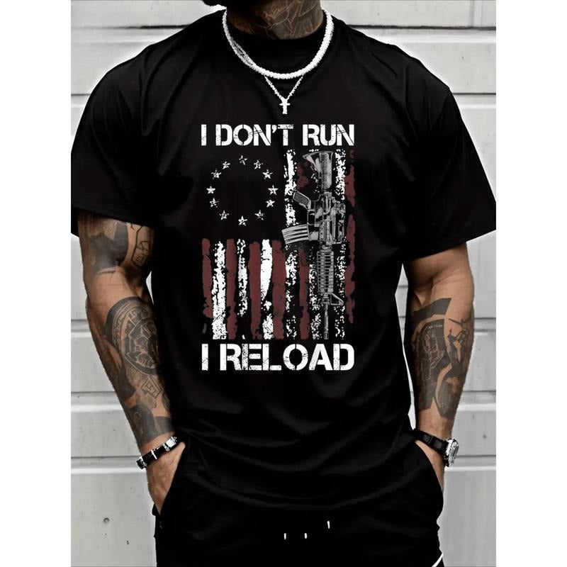 Personalized I Don't Run I Reload T-Shirt Heavy Cotton T Shirt Made in USA Hoodie, Sweatshirt | GrindPrints.com