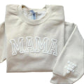 Personalized Mama Puff Print Sweatshirt with Kid Names on Sleeve, Mothers Day Gift, Birthday Gift for Mom, New Mom Gift,...