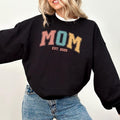Personalized Mom Est Sweatshirt, Personalized Mom Hoodie, Mom Est 2025, Pregnancy Announcement Clothing, New Mom Gift,...