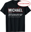 Personalized T-Shirt Gifts For Dad , Mens Personalized Michael Dad Noun Firstname Fathers Day T-Shirt Menswear Top...