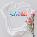 Personalized Teacher Shirt, Custom Name Tshirt, Teacher Appreciation, back to School Gift,  school Teacher Gift, First...