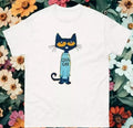 Pete The Cat Shirt With Cool Shirt, Graphic Tee Size S-3XL Hoodie, Sweatshirt | GrindPrints.com