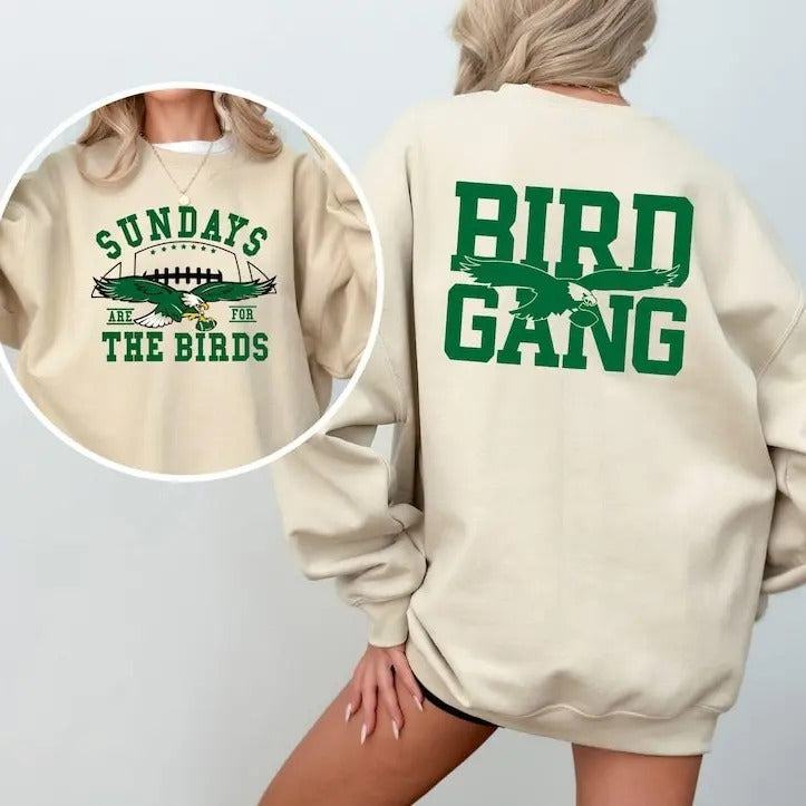 Philadelphia Football Sweatshirt, Sundays are for the Birds, Philadelphia Fan Shirt, Bird Gang Outfit Hoodie