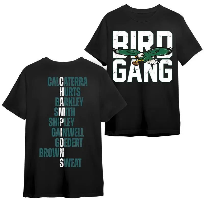Philadenphia Football Bird Gang Supp Bowl LIX 2025 Champions T-shirt, Philly Football Champions Sweatshirt, Football...