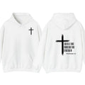Philippians 4:13 Inspirational Christian Hoodie for Men - Bold Cross & Uplifting Verse T-Shirts, Sweatshirt | GrindPrints.com