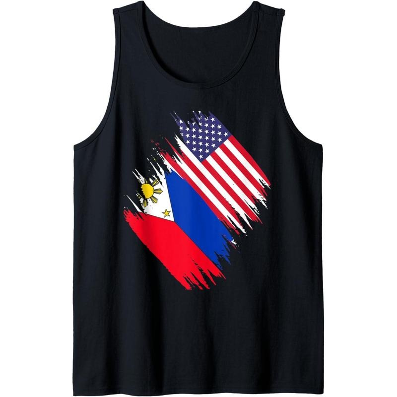 Philippines USA Flag American Filipino Pride Philippines Tank Top made in USA T-Shirts, Hoodie, Sweatshirt | GrindPrints.com