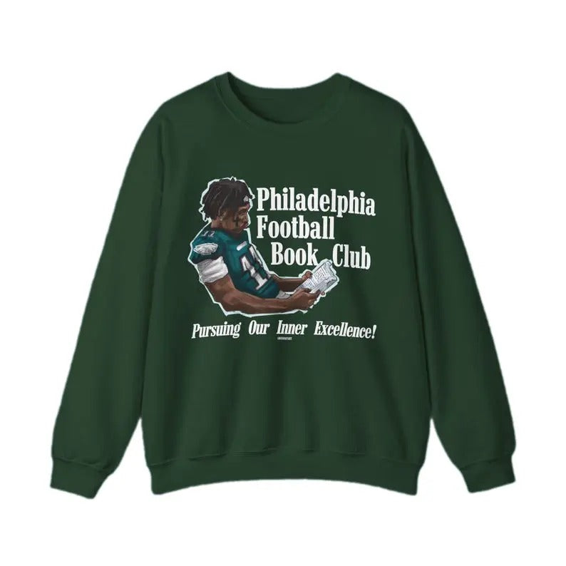 Philly Football Book Club Crewneck Funny Philadelphia Football Graphic Sweatshirt Gift for Fans T-Shirts, Hoodie