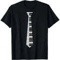 Piano Neck Tie Funny Humorous Keyboard Music Player Fun Gift T-Shirt Made in USA Hoodie, Sweatshirt | GrindPrints.com