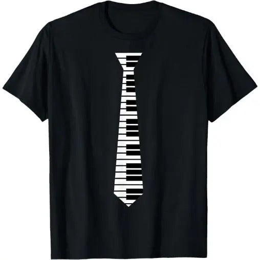Piano Neck Tie Funny Humorous Keyboard Music Player Fun Gift T-Shirt Made in USA Hoodie, Sweatshirt | GrindPrints.com